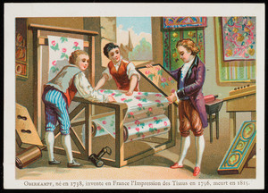 Trade card for unknown fabric dealer, location unknown, undated