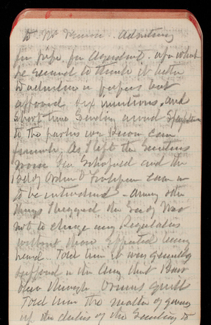Thomas Lincoln Casey Notebook, February 1889-April 1889, 43, to Mr. [illegible]. Admitting