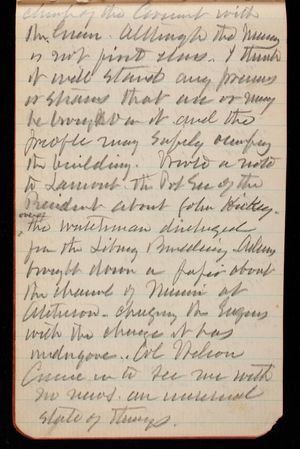 Thomas Lincoln Casey Notebook, September 1888-November 1888, 88, church of the covenant with