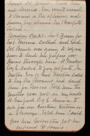 Thomas Lincoln Casey Notebook, October 1891-December 1891, 92, heard Dr. Elliot. Wrote Silas
