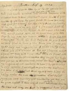 Letter from Deborah Cushing to Thomas Cushing, 19-21 September 1774