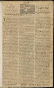 The Boston-Gazette, and Country Journal, 9 February 1767 (includes supplement)