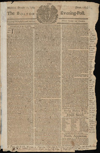 The Boston Evening-Post, 11 December 1769