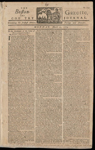 The Boston-Gazette, and Country Journal, 13 March 1775