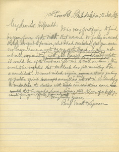 Letter from Benjamin Smith Lyman to Hermann V. Hilprecht