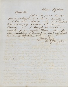 Letter from C. Nightingale to Rufus Ellis