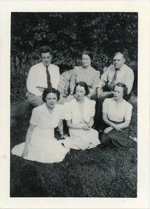 Mary Pond (front left) with the Davis family