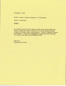 Memorandum from Mark H. McCormack to Scott A. Rogers, Gordon Lazenbury and H. Kent Stanner