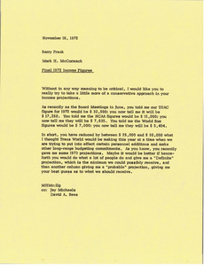 Memorandum from Mark H. McCormack to Barry Frank