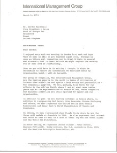 Letter from Mark H. McCormack to Gordon MacKenzie