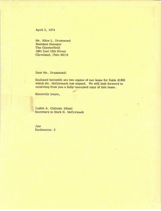 Letter from Judy A. Chilcote to Alice L. Drummond