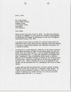 Letter from Mark H. McCormack to Robin Bailey