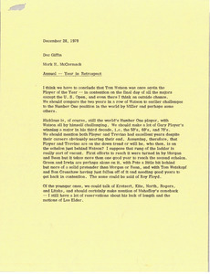 Memorandum from Mark H. McCormack to Donald W. Giffin