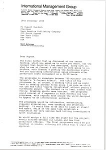 Letter from Mark H. McCormack to Rupert Murdoch