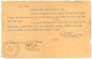 Letter from E. Percival to E. A. Fish