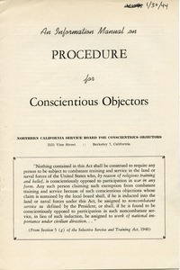 An information manual on procedure for conscientious objectors