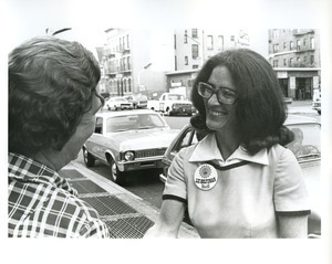 Elizabeth Holtzman campaigning