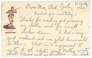 Postcard from Herman B. Nash, Jr., to Herman B. Nash, Grace Nash, and John Nash