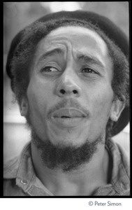 Bob Marley: close-up, full face portrait