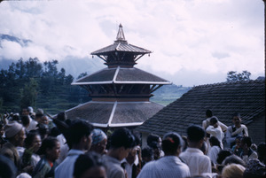 People near the Gokarna Mahadev temple