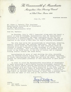 Letter from George G. Bridgeman to Elmer c. Bartels