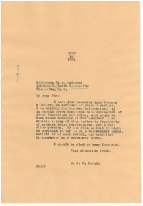 Letter from W. E. B. Du Bois to H. L. McCrorey