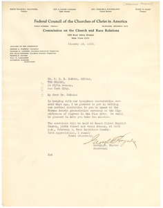 Letter from the Harmon Awards to W. E. B. Du Bois