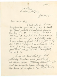Letter from Roy Nash to W. E. B. Du Bois