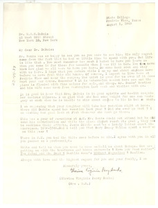 Letter from Glovina Virginia Perry Banks to W. E. B. Du Bois