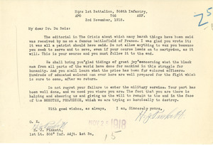 Letter from H. J. Pinkett to W. E. B. Du Bois