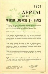 Appeal for a peace pact