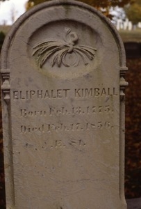Smith Meetinghouse Cemetery (Gilmanton, N.H.) gravestone: Kimball, Eliphalet (d. 1856)