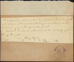 Letter written by Benjamin F. Butler, 1865