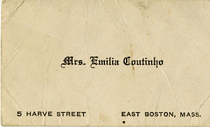 Emilia Coutinho business card