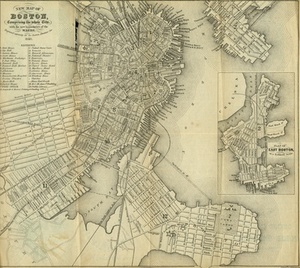 New Map of Boston: Comprising the Whole City, with the New Boundaries of the Wards