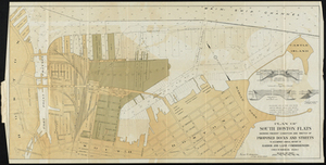 Plan of South Boston Flats Showing Present Condition and Sketch of Proposed Docks and Streets to Accompany Annual Report of Harbor and Land Commissioners