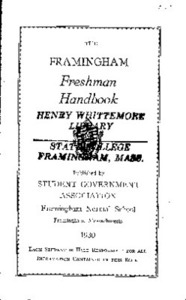Freshman Student Handbook 1930