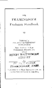 Freshman Student Handbook 1932