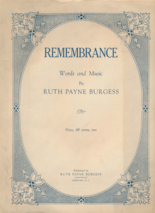 Ruth Burgess Remembrance music score