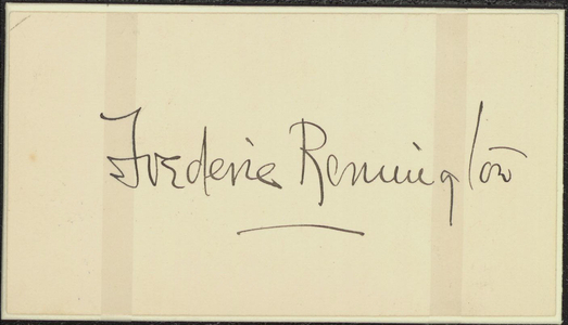 Autograph and sketch of a Native American in profile, 1905