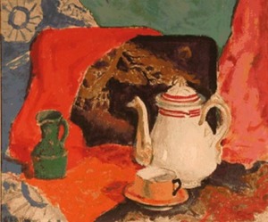 "Untitled (Still life, white teapot)", c. 1920, Oliver N. Chaffee (1881-1944)