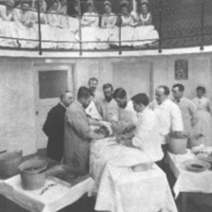 Dr. J. Collins Warren performing an abdominal operation