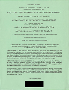 Crossdressers Weekend in Pocono Mountains