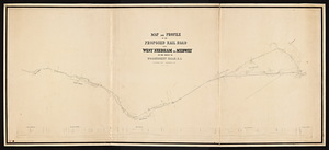 Map and profile of the proposed railroad from West Needham to Medway on the route to Woonsocket Falls, R.I. / M.B. Inches, engr.