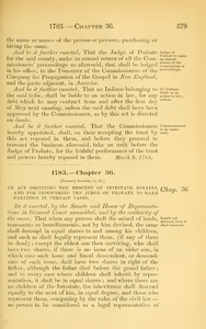 1783 Chap. 0036 An Act Directing The Descent Of Intestate Estates, And For Empowering The Judge Of Probate To Make Partition In Certain Cases.