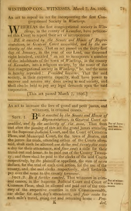 1805 Chap. 0062. An Act To Repeal An Act, For Incorporating The First Congregational Society In Winthrop.