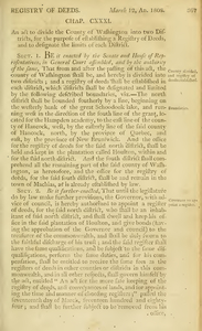 1807 Chap. 0132. An act to divide the County of Washington into two Districts, for the purpose of establishing a Registry of Deeds, and to designate the limits of each district.