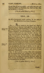 1809 Chap. 0103. An Act To Incorporate Certain Persons, By The Name Of The Middlefield Free Stone Company.