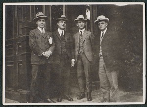 In London 1922, with American relief workers en route to Russia. Extreme right, L.J.G. S.J. (Fr. Louis Gallagher)