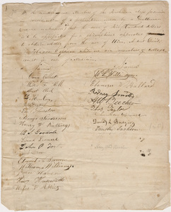 Freshmen class oath to abstain from wine, ardent spirit, tobacco, and opium, 1830-1831